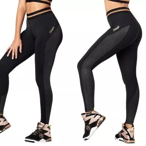 NWT Zumba All That Glitters Ankle Leggings - Picture 2 of 7